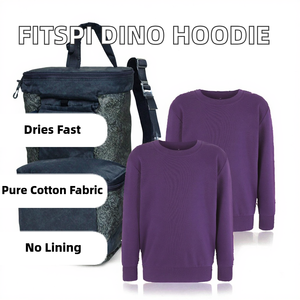 Sudadera con Capucha de Otoño para Hombre, Estilo Universitario, con Estampado Personalizado de Dinosaurios Tie-Dye en Contraste de Color, 100% Algodón Ecológico - Product Image 2