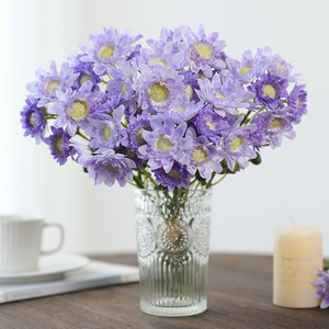 <b>Daisy</b> Artificial Flower Bouquet 3 Stems High Simulation Plastic Silk Flowers Home Decoration Wedding Props - Product Image 2