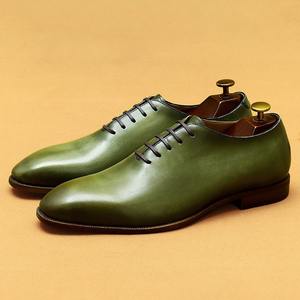 Chaussures décontractées en cuir vert pour hommes pour le travail-vente en gros - Product Image 5