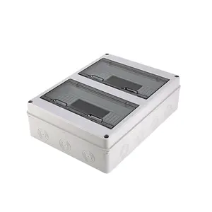 HT-24-Way IP65 không thấm nước ABS MCB nhựa hộp nối điện ngoài trời ngắt mạch chuyển đổi bảng điều khiển gắn bảng phân phối