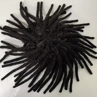 Perruques respirantes Emeda Dreadlock pour hommes, systèmes de prothèses capillaires 100% naturelles