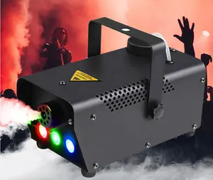 Biumart RGB Remote Control New Stage Smoke Machine LED 500W Colorful Smoke Machine Halloween Party Disco Stage Lighting