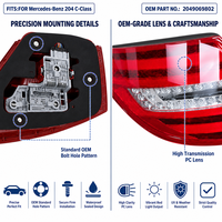 Pour C 204 OE 2049069802 Feu arrière d'origine d'occasion, couleur au choix, haute qualité, très durable, montage direct, lampe arrière de carrosserie automobile