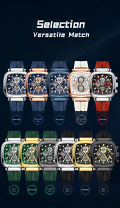 Reloj cronógrafo Poedagar 849 para hombre con correa de silicona multicolor, múltiples subesferas, deportivo, de cuarzo. - Product Image 6