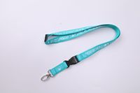Tali Gantungan ID Card Ramah Lingkungan Bahan Polyester Nylon Satin Jacquard dengan Pengait Lebar, Logo Custom Sablon Sutra, Universal untuk Ulang Tahun