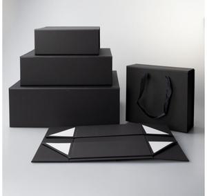 Foldable Flap Lid Packaging Paper Cardboard Bespoke Custom Rigid Magnetic Closure Gift Box Caja de regalo Geschenk Box