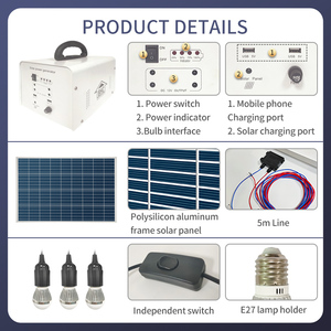 Compleet Off Grid Huis Indoor Led Verlichting <span class=keywords><strong>Generator</strong></span> Set Mobiele Outdoor Backup Zonnepaneel Power Energie Systeem Voor Thuis Kit - Product Image 5