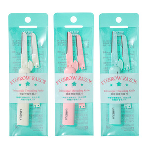 LMLTOP มีดโกนคิ้วแบบยืดหดได้ สแตนเลสสตีล พร้อมหัวเปลี่ยน A0880 - Product Image 1