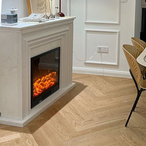 Chimenea eléctrica hecha <span class=keywords><strong>en</strong></span> EE. UU. con montaje <span class=keywords><strong>en</strong></span> pared Wi-Fi Acabado <span class=keywords><strong>en</strong></span> madera natural Control remoto Tipo de enchufe AU/US-Piezas de repuesto - Product Image 2