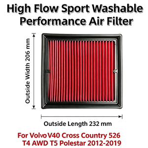 Filtre à air haute performance 30757155 30637444 pour <span class=keywords><strong>Volvo</strong></span> <span class=keywords><strong>V40</strong></span> <span class=keywords><strong>Cross</strong></span> <span class=keywords><strong>Country</strong></span> 526 <span class=keywords><strong>T4</strong></span> AWD T5 Polestar 2012-2019 Filtres d'admission de course - Product Image 1