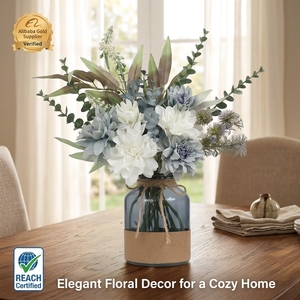 Bouquet di Dali Realistiche Artificiali Multicolore in Seta per Centrotavola Matrimonio, Decorazioni Casa e Ufficio, Arte - Product Image 1