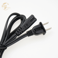 Câble d'alimentation pour ordinateur/PC en PVC avec âme en cuivre, homologué ETL NEMA 1-15P vers IEC C7, 7A, fiche 2 broches en forme de 8, câble d'extension court