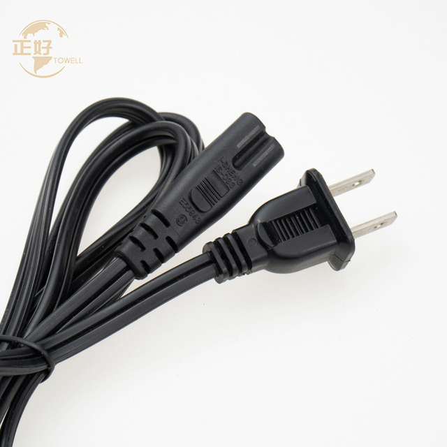 NEMA 1-15P to IEC C7 Power Cord Figure 8 Power Cable 2-Prong Plug Short Power Extension Cable