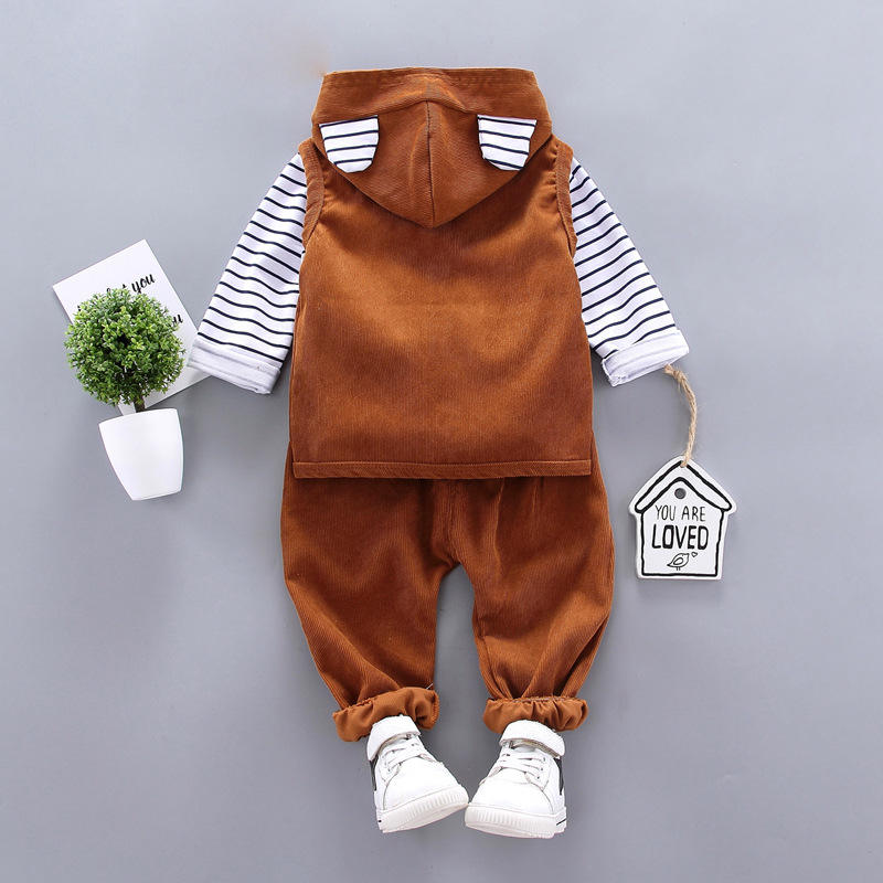 Hot Selling Autumn New Design Baby Boy Clothes 3pcs 1-4 Year Old Baby Boy  Clothing Set