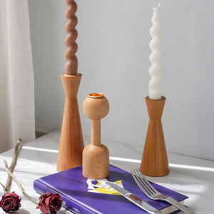 Nordique Romantique Aromathérapie Bougeoir <span class=keywords><strong>En</strong></span> <span class=keywords><strong>Bois</strong></span> Vintage Décor À La Maison pour Table À Manger Atmosphère pour Café Prop Homestay - Product Image 3