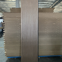 Panneau acoustique en bois rainuré perforé, panneau absorbant le son en MDF, ignifuge, pour salle de réunion, auditorium
