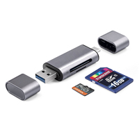 Lectores de Tarjetas de Memoria SD y TF 2 en 1, USB OTG USB 3.0 y Tipo C, Portátiles, de Alta Velocidad, OEM ODM, para Ordenador Portátil/Teléfono Móvil