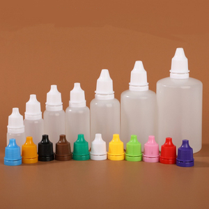 Flacon compte-gouttes vide en PE pour encre et <span class=keywords><strong>pigment</strong></span>, 3ml, 5ml, 10ml, 15ml, 20ml, 30ml, 50ml, 100ml, avec bouchon à vis coloré inviolable - Product Image 1