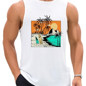 Débardeur décontracté pour homme - Séchage rapide, 100% coton, vêtements de sport pour le volley-ball de plage et la plongée en apnée - Product Image 1