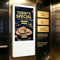 Layar Iklan Video Digital Signage 21,5 inci untuk Lift, Terpasang di Dinding, Gedung Komersial