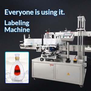 Machine d'étiquetage automatique électrique double face avec PLC et boîte de vitesses, écran tactile pour bouteilles carrées 30-200 <span class=keywords><strong>BPM</strong></span> - Product Image 5