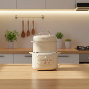 Cuisinière électrique intelligente et silencieuse pour la maison, capacité 1L, 260W, cuve intérieure en céramique, cuve extérieure en plastique, contrôle numérique du minuterie - Product Image 2