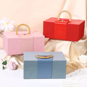 En stock, boîtes cadeaux cosmétiques portables de luxe, emballages pour pulls, boîtes en cuir PU pour mariage, bonbons, boîtes de demande en mariage pour demoiselles d'honneur - Product Image 3