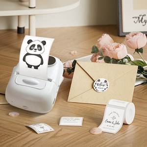 Mini-imprimante thermique d'étiquettes à code-barres P50 d'origine, verte, compatible iOS, design thermique, <span class=keywords><strong>accessoire</strong></span> informatique économique - Product Image 2