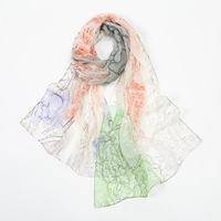 Élégante Écharpe en Georgette à Imprimé Léopard pour Femme, Longue Écharpe Classique, Châle Extérieur Respirant pour Toutes les Saisons et Usage Quotidien
