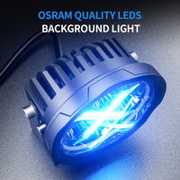 Nouvelle lampe de travail LED ronde super lumineuse de 4 pouces, 20W, 36V, pour camion, tracteur, tout-terrain, phare LED rond