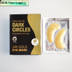 Nhãn hiệu riêng 24K vàng mắt Gel vá Hydrogel biểu tượng tùy chỉnh 24K vàng Collagen Gel mắt Mặt nạ dưới miếng che mắt - Product Image 1