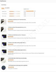 광학 렌즈 1.499 Cr39 UC 코팅되지 않은 70mm 단일 비전 렌즈 광학 렌즈 수지 눈 렌즈 공장 - Product Image 5