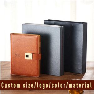 Nueva llegada A5 multifunción Oficina Notebook cargador inalámbrico huella digital bloqueo Agenda 3 cables Powerbank para <span class=keywords><strong>Apple</strong></span> Android tipo C - Product Image 3