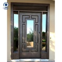 Portes extérieures en bois massif de style farmhouse de Foshan avec un design moderne et résistant aux balles