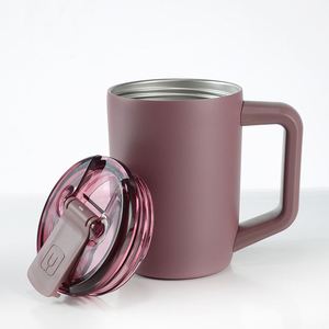 New 15oz Handle <b>Cup</b> 304 Stainless Steel <b>Thermos</b> Portable Large Capacity Car Ice Bucket Children 6-12h Insulation - Product Image 1
