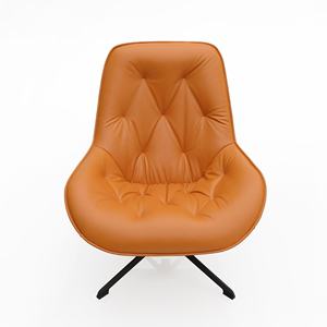 Ghế sofa vải da màu nâu chân thép carbon thiết kế tối giản hiện đại, ghế nghỉ ngơi thư giãn thoải mái cho phòng khách khách sạn - Product Image 3