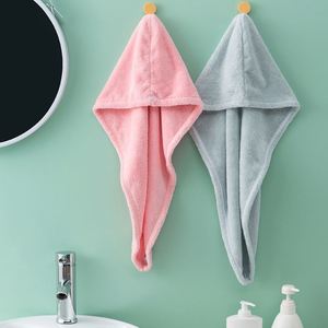 Serviette de cheveux triangulaire absorbante en microfibre à séchage rapide avec bouton pour usage domestique - Product Image 4
