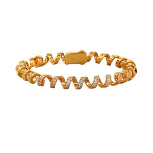 S925 argent Sterling lumière luxe ligne téléphonique plaie féminine à la mode Zircon Design exquis niche bijoux 18K or - Product Image 3