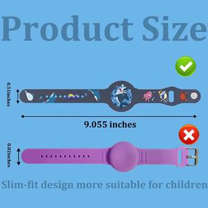 Certifié MFi Trouver mon Smart Tag <span class=keywords><strong>Tracker</strong></span> Impression de licorne rose Bracelets anti-perte avec BLE Tag Air pour les filles - Product Image 6