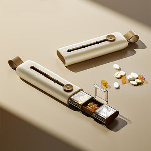 Portapillole Creativo a <span class=keywords><strong>Tre</strong></span> <span class=keywords><strong>Scomparti</strong></span> con Coperchio, Contenitore per Compresse - Product Image 5