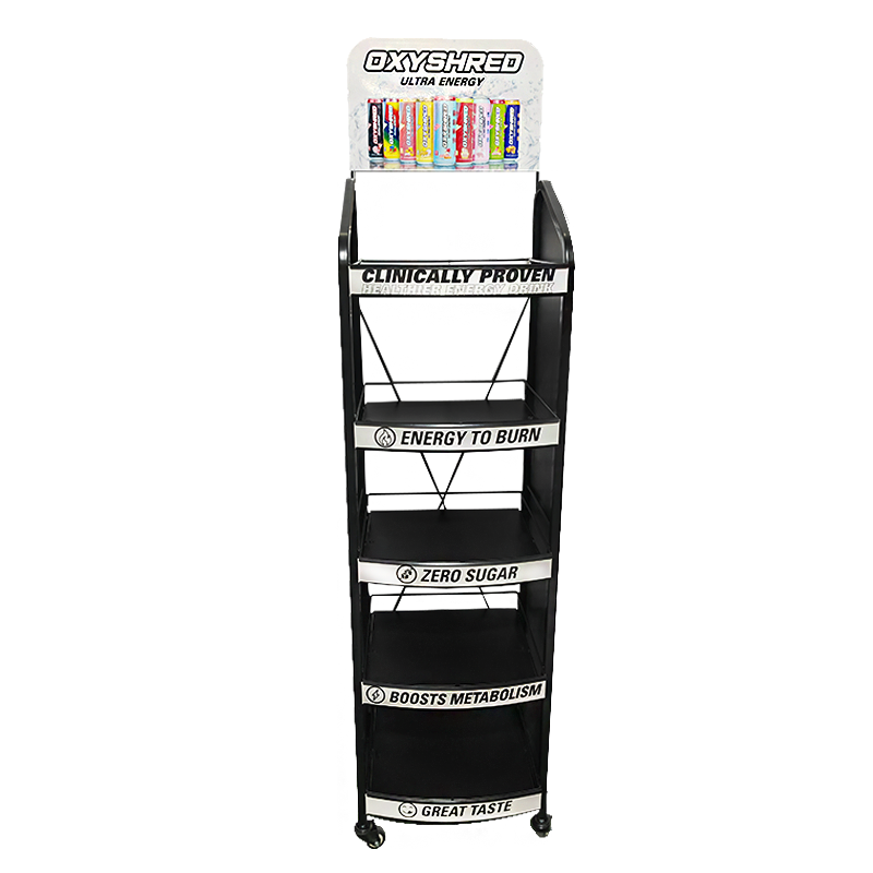 Apache Custom Metal Beverage Display Rack for Beverage Bottles and Beer Cans for Supermarkets or Liquor Stores — view 2