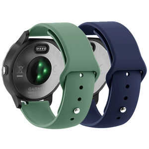 Correa de Silicona de 20mm 22mm para <span class=keywords><strong>Garmin</strong></span> <span class=keywords><strong>Vivoactive</strong></span> 3/4 Venu <span class=keywords><strong>2</strong></span> SQ Forerunner 645/245-beiziye J-039-1 Moda - Product Image 1