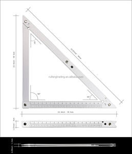 23,4 алюминиевая складная рама, треугольная и квадратная линейка для деревообработки, прочная металлическая складная треугольная линейка - Product Image 2