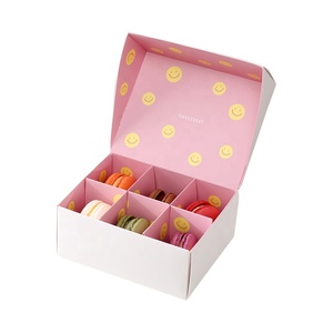 Customized Logo Food Grade Quality Macaron Box Sweet Food Chocolate Packaging Rigid Cardboard Macaron Boxes