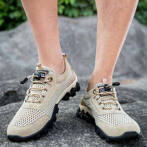 รองเท้าตาข่ายระบายอากาศแบบลำลองสำหรับผู้ชาย, รองเท้าตาข่ายระบายอากาศได้ดีรองเท้าเดินป่ากลางแจ้งเล่นกีฬาปีนเขาฤดูร้อน - Product Image 4