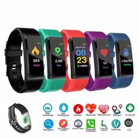 Montres de suivi de la fréquence cardiaque pour le sport, bracelet intelligent à écran tactile vibrant, bracelet intelligent pas cher, montre intelligente