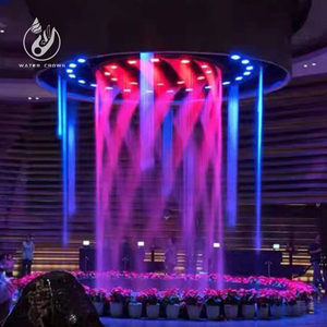 Personalizado 3D <span class=keywords><strong>cascada</strong></span> luces LED moderno diseño de parque al aire libre gráfico Digital cortina de agua escritura cortinas de lluvia fuente - Product Image 3