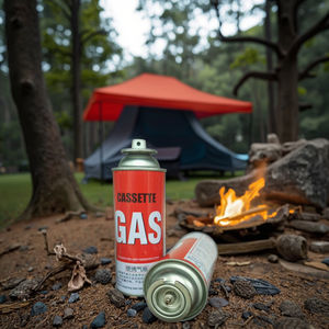 Özel Logo serigrafi teneke silindir Aerosol teneke kutu bütan sıvılaştırılmış gaz sobası Blowtorch ambalaj seyahat-hazır - Product Image 1