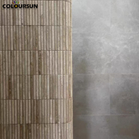 Style moderne Flexible Pierre Travertin Pilier Romain TV Fond Décoration Murale Argile Douce Flexible MCM Carreaux pour Hôtel Brique