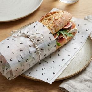 Papier d'emballage pour hamburgers de qualité supérieure, imperméable, résistant à la graisse, enduit de PE, de qualité alimentaire, pour les en-cas et le pain - Product Image 3